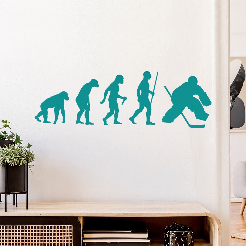 Eishockey Puck Evolution II Wandtattoo Wandaufkleber Wall Sticker - Dekoration, Küche, Wohnzimmer, Schlafzimmer, Badezimmer