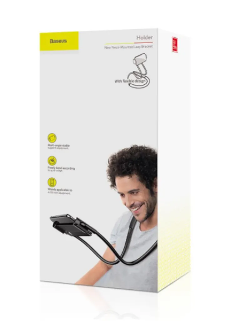 Supporto Baseus per Smartphone da Collo - Video POV e Selfie Bianco - 17