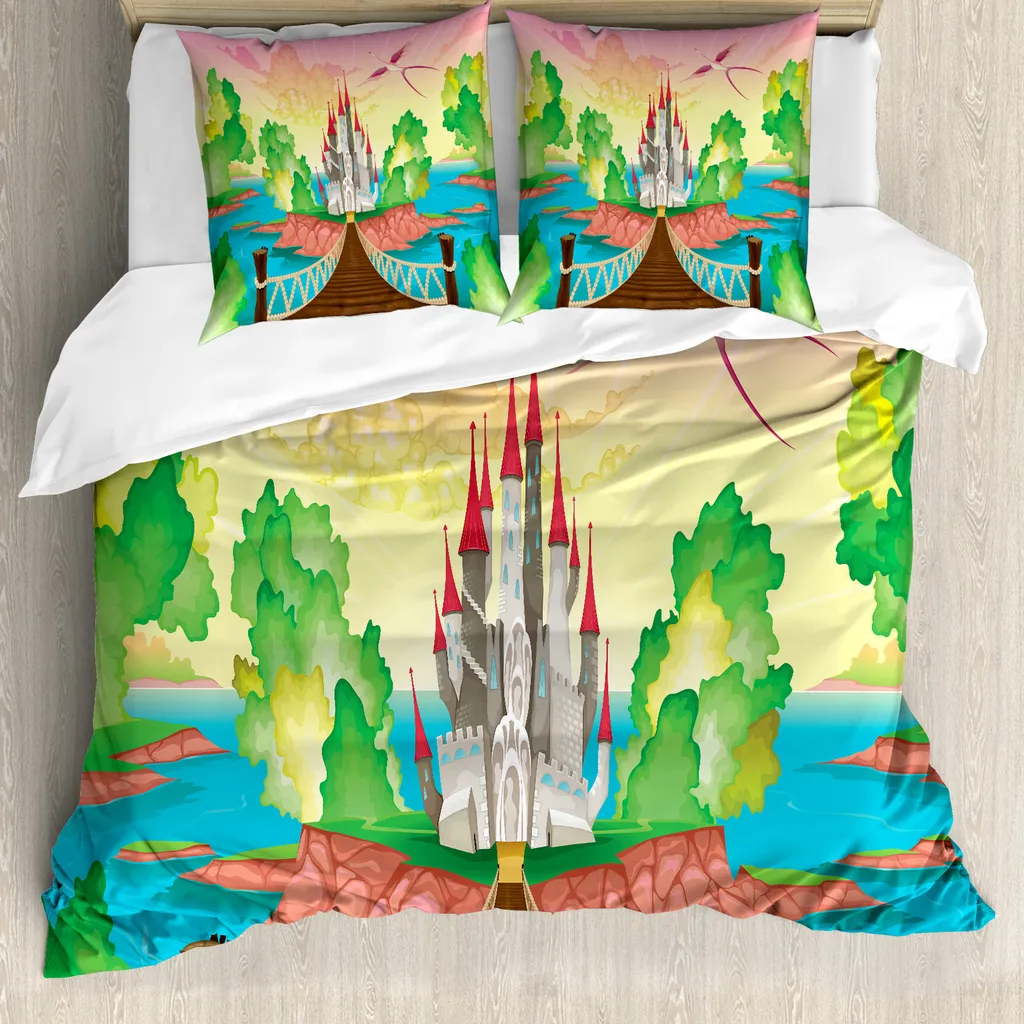 Copripiumino Incantato ABAKUHAUS 200x200 cm - Ponte e Uccellini