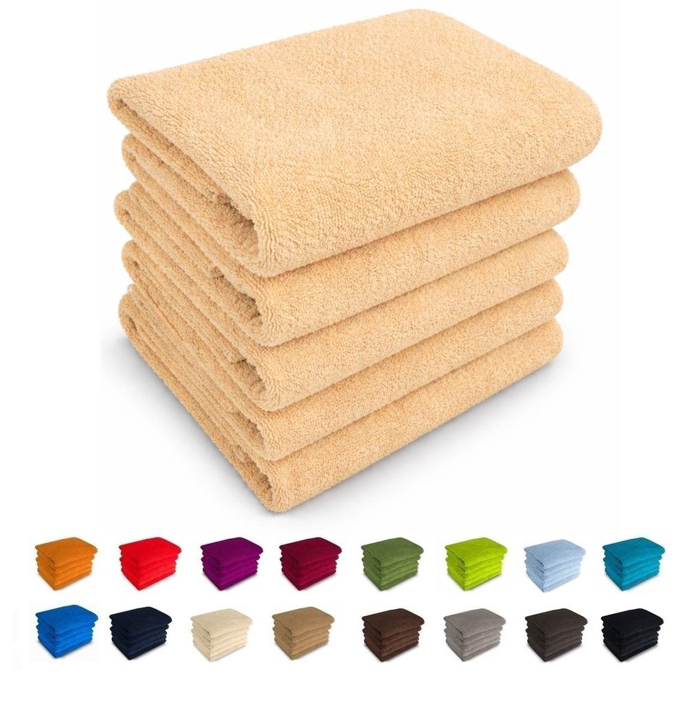 500g/m² Duschtücher 70x140 Badetücher 100% Baumwolle Produktbild 