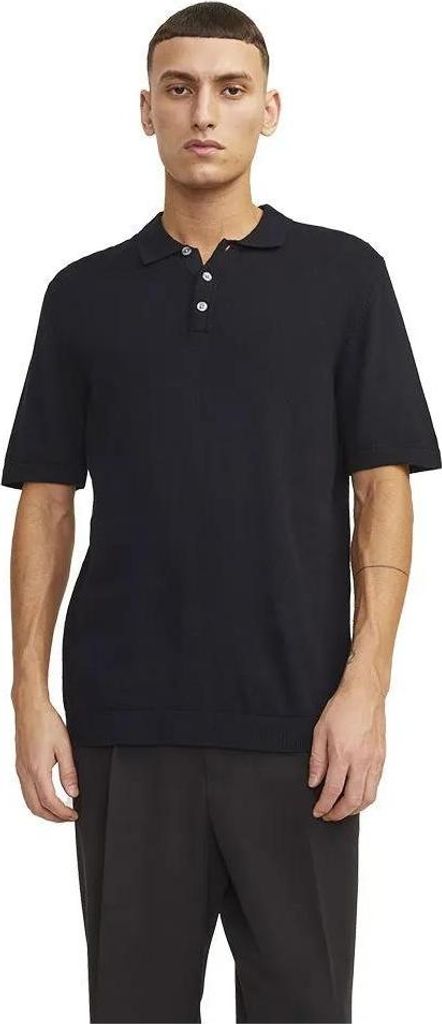 Jack & Jones Emil Knit Kurzarm-poloshirt Schwarz XS Herren Schwarz XS