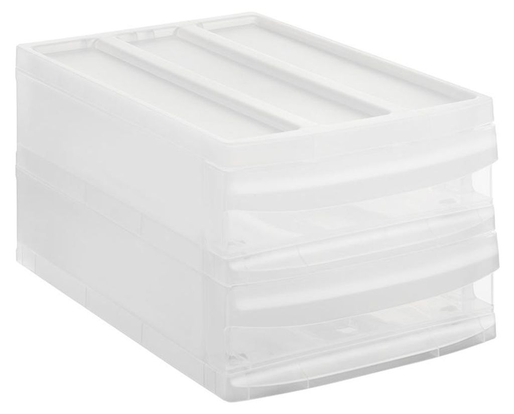 Rotho Schubladenbox M Duo SYSTEMIX zwei Schubladen je 4.5 L Produktbild 