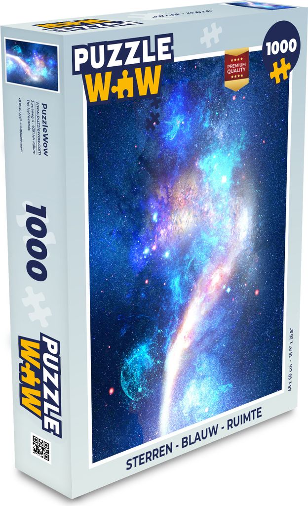 MuchoWow Puzzle 1000 Teile Sterne - Blau - Weltraum - Spielzeug - Alt und Jung - Spiele - Puzzeln