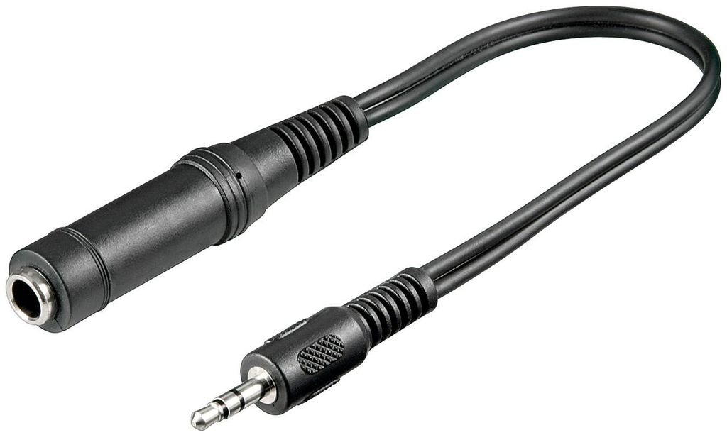 Goobay 50470 Adaptateur pour casque, 3,5 mm mâle à 6,35 mm Image du produit 