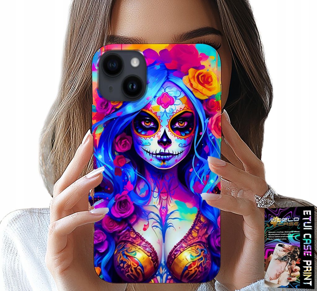 Fall Für Iphone 15 Plus - Mexikanische Bunte Königin Des Todes