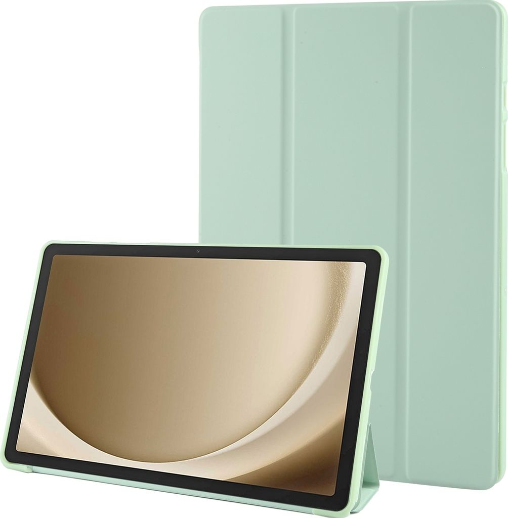 Mobigear Tri-Fold Gel Samsung Galaxy Tab A9 Plus (2023) Hülle TPU,Kunstleder Klapphülle - Grün