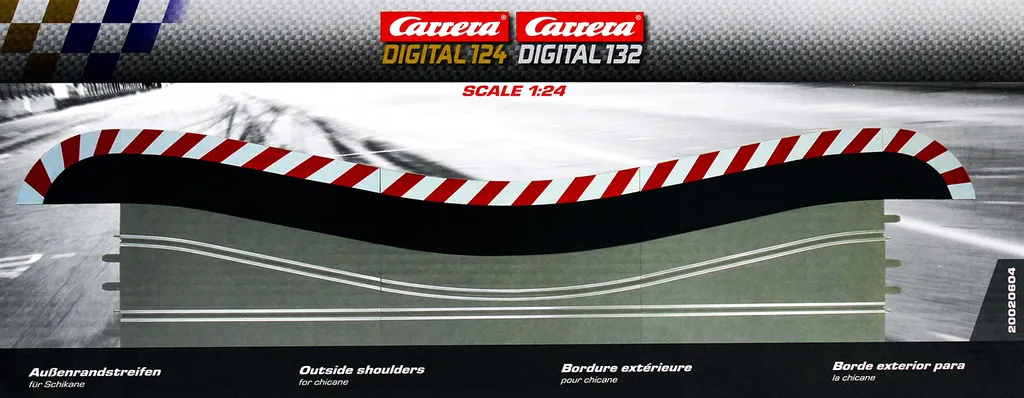 Carrera Digital 124 Randstreifen pour Chicane 3 pièces et 2 Embouts