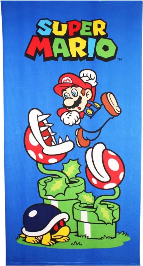 Super Mario Kinder Mikrofaser Strandtuch Badetuch Handtuch Produktbild 