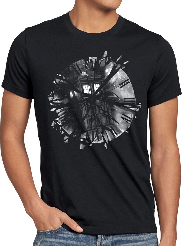 style3 Time Crash Tar dis Herren T-Shirt zeitreise serie polizei notrufzelle