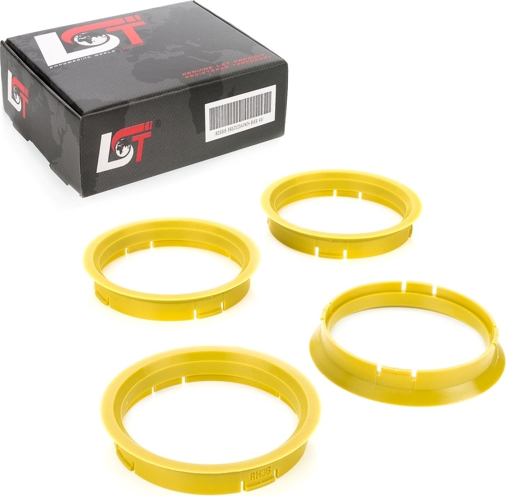 4x Zentrierringe Alufelgen Ø 66,6 - 72,5 mm für JAGUAR DAIMLER MERCEDES MAYBACH