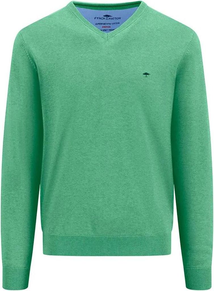 Fynch Hatton 1513211 Pullover Mit V-ausschnitt Grün M Herren Grün M