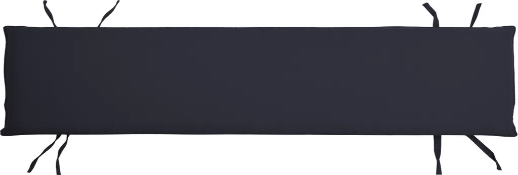 Teako Design Cuscino per Panca da Giardino 180x40x5 Nero | Outdoor