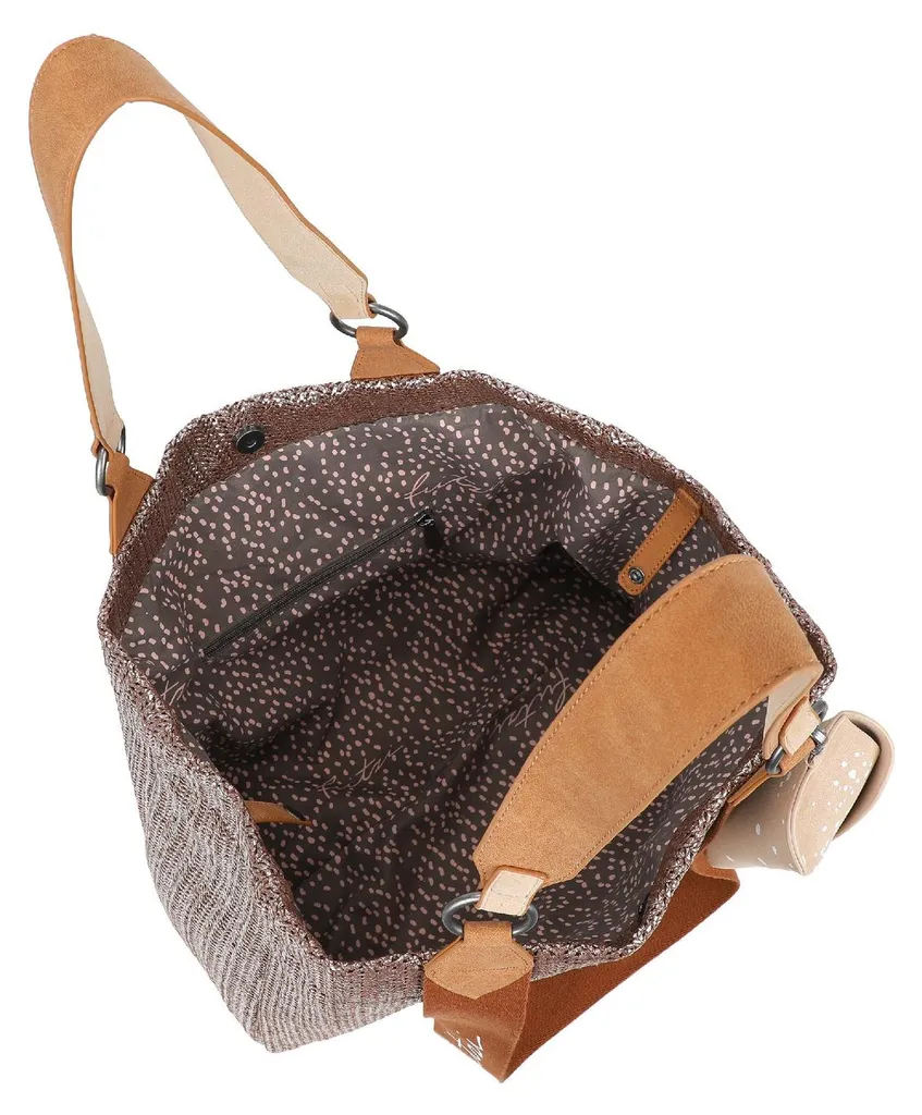Sac cabas édition limitée effet paille tressée bronze Izzy Medium - 6