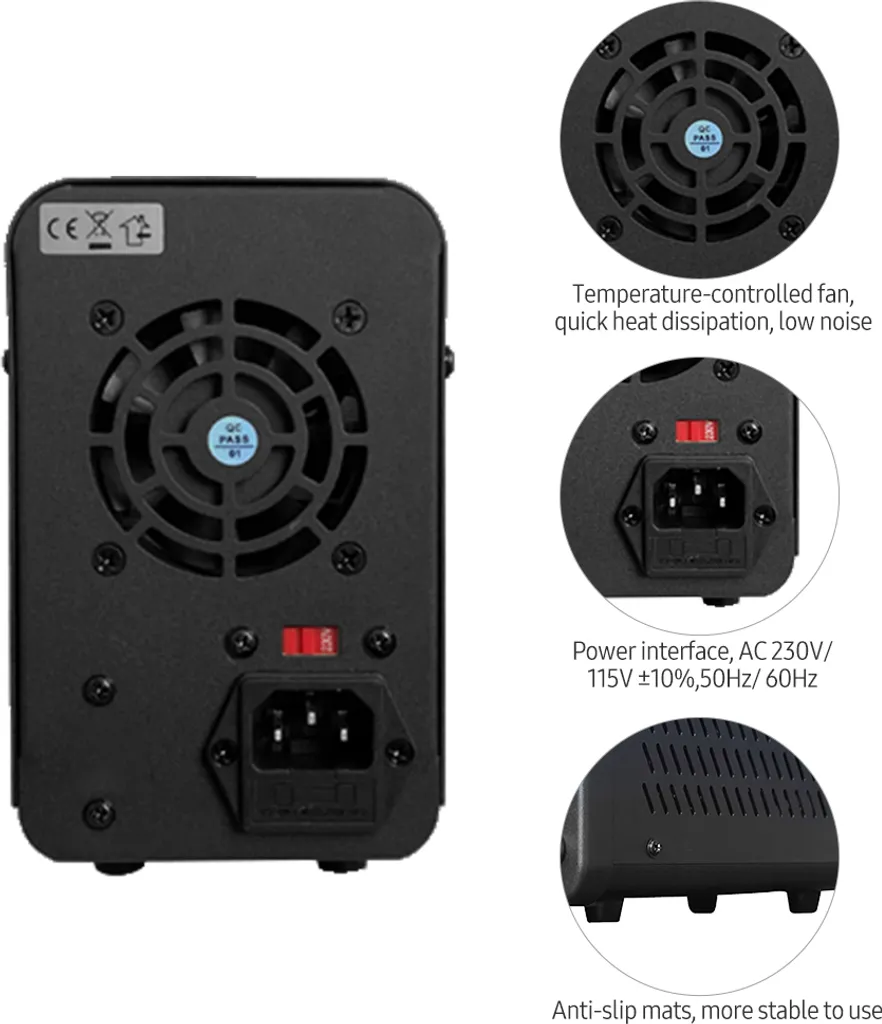 Alimentation DC 120V 3A Réglable avec Charge Rapide USB et Mémoire - 4