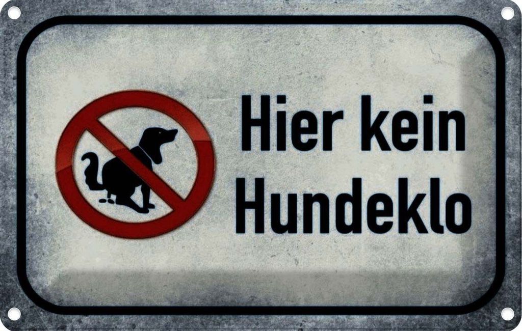 vianmo Blechschild 12x18 cm Hund hier kein Hundeklo Tier Haustier