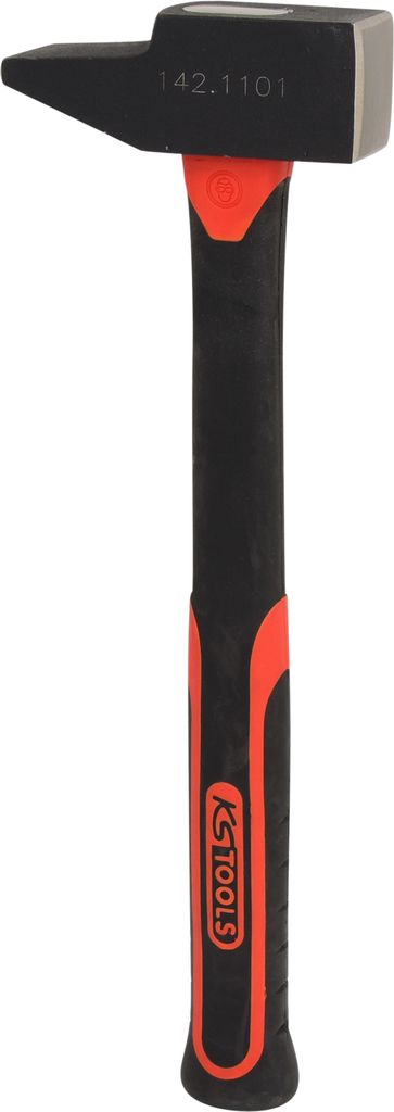 KS Tools Schlosserhammer, Fiberglasstiel, französische Form, 1000g