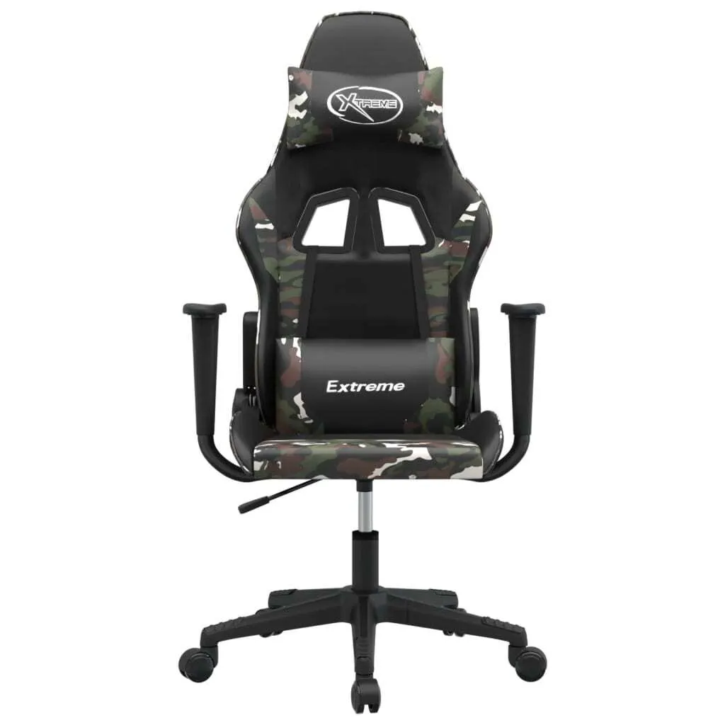 Sedia Ergonomica vidaXL Massaggiante | Ufficio e Gaming Mimetica - 3