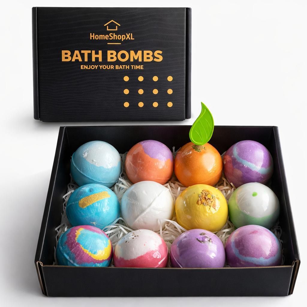 Badebomben 12 Stück – Badebomben – 12 Badebomben mit Produktbild 