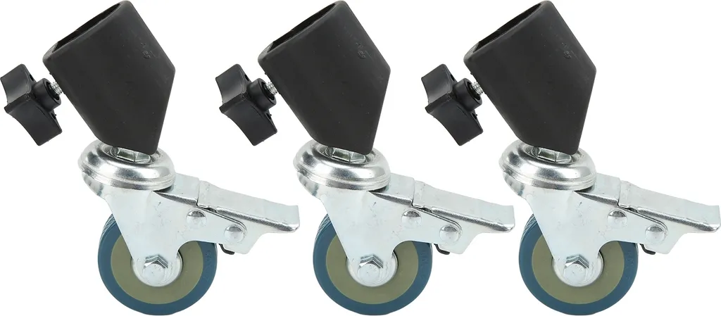 Roulettes pivotantes 22mm pour pied d'éclairage de studio photo - Set de 3