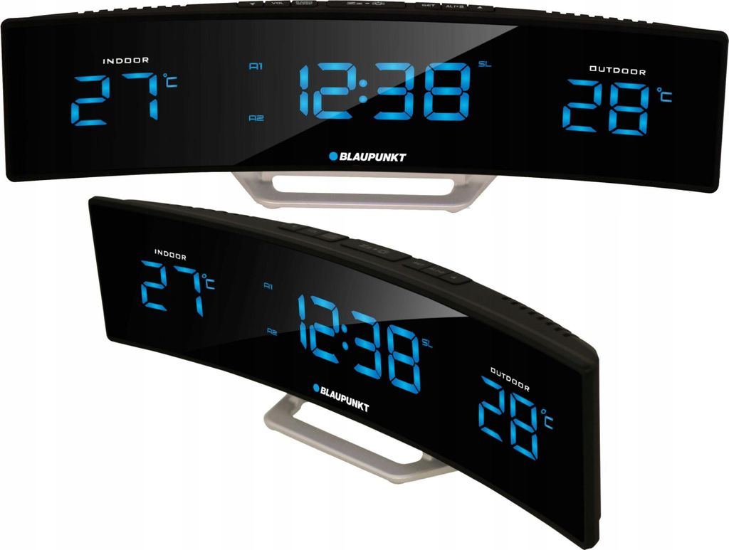 Blaupunkt Funkwecker FM CR12BK, Thermometer, Dualer Alarm, Produktbild 