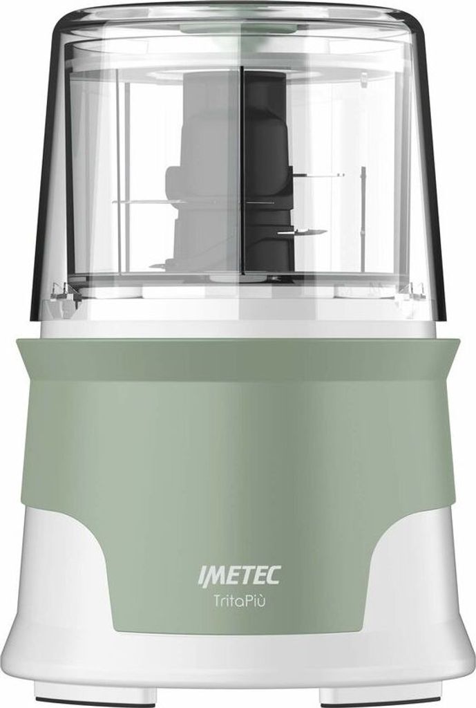 Imetec Tritapio Zerkleinerer 4 Edelstahlklingen großer Behälter 600 ml 18 U / min Druckbetrieb 1000 W BPA frei Powerful Mixer