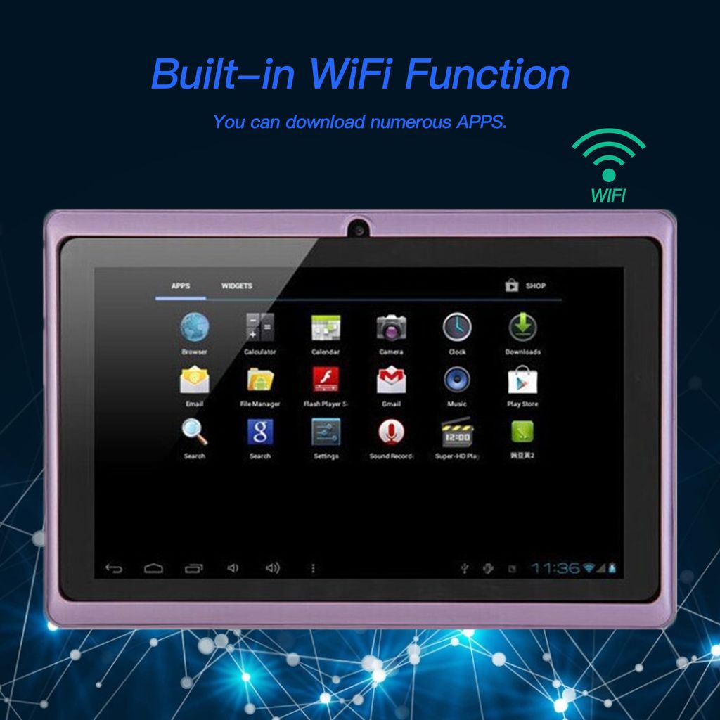 7 Zoll Kinder Tablet Android 4.4 Tablet PC mit Dual-Kameras Produktbild 9