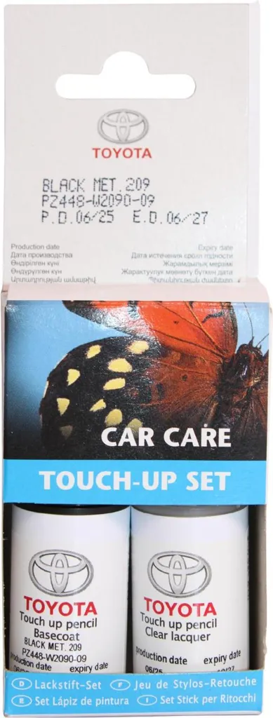 Peinture TOYOTA 209 Noir Mica PZ448-W2090-09 - Stylo Retouche Origine OE