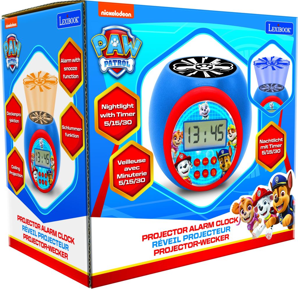 Lexibook Die Pfote Patrol Projektor Wecker Wecker