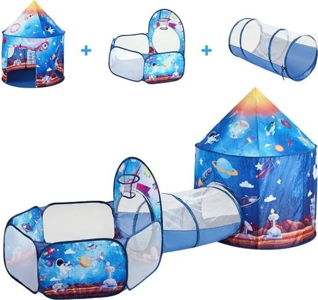 Maison de jeu pour garçons et filles tunnel pop-up intérieur et jardin