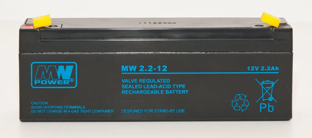 Batterie de Remplacement 12V 2.2Ah MW 2.2-12 Résout les Pannes d'Alarme