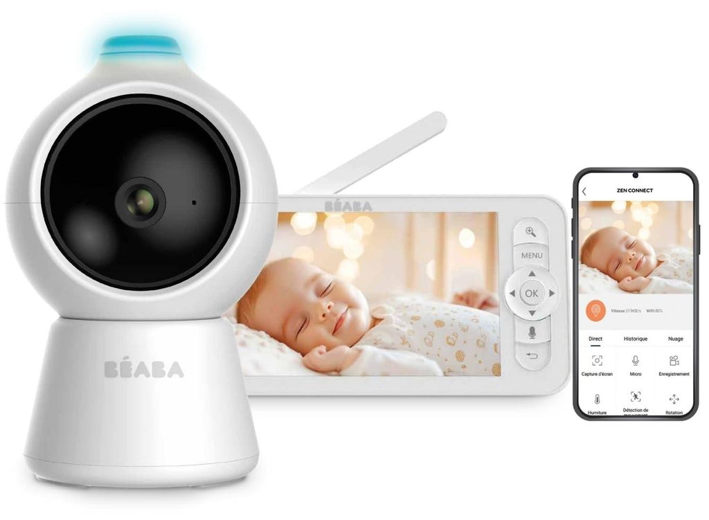 Béaba Zen Smart AI, baby monitor con telecamera aggiuntiva, Immagine del prodotto 