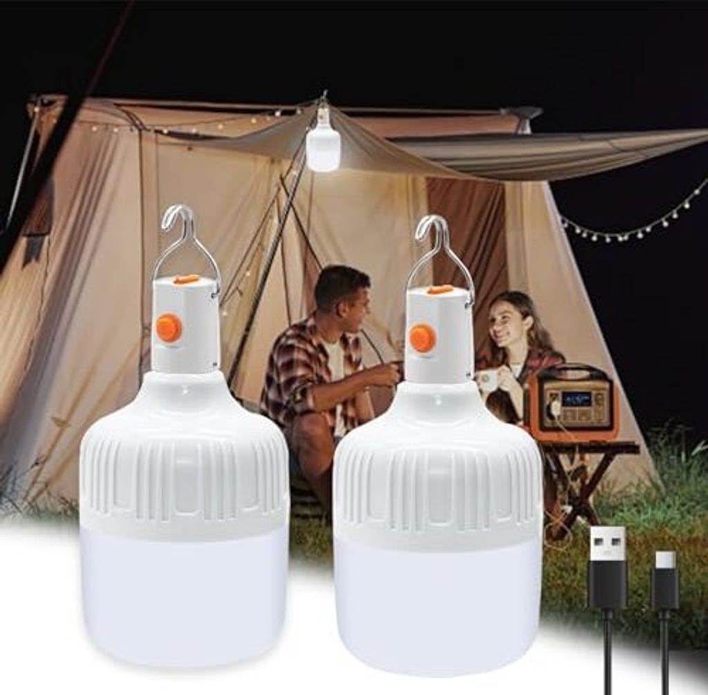 LIAISIMI LED Camping -Laterne, USB -wiederaufladbare Lampe, 3 Helligkeitslichtmodi, tragbare Laternen -Camping im Freien, Angeln, Wandern, Stromausfal
