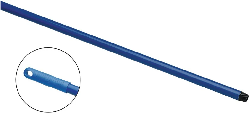 Manico di scopa HACCP l.1500mm in fibra di vetro blu