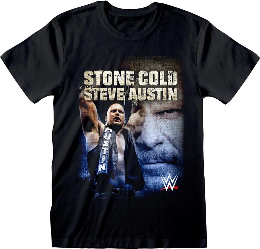 WWE - "Stone Cold Steve Austin" T-Shirt für Herren/Damen Uni HE3438 (M) (Schwarz)