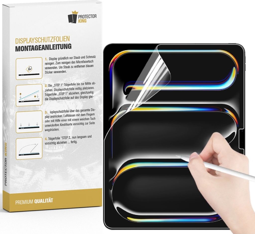 4x Paperfeel für iPad Air 13 2024 matt Anti-Reflex entspiegelt Displayschutz Schutzfolie Screen-Protector