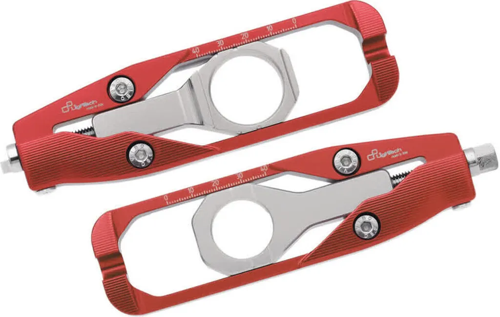 Tendeur de chaîne alu rouge LighTech MT-09 - Finition anodisée CNC