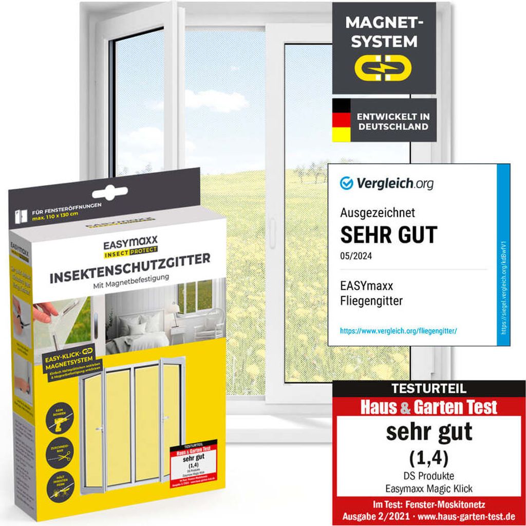 EASYmaxx Insect Protect Insektenschutzgitter mit Magnet - Produktbild 