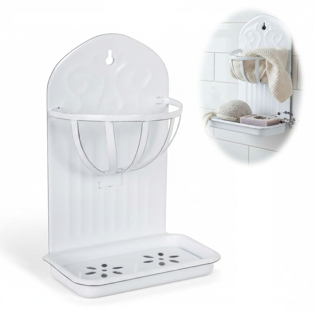 LS-LebenStil Seifenschale Emaille Weiß 21cm Altum Produktbild 