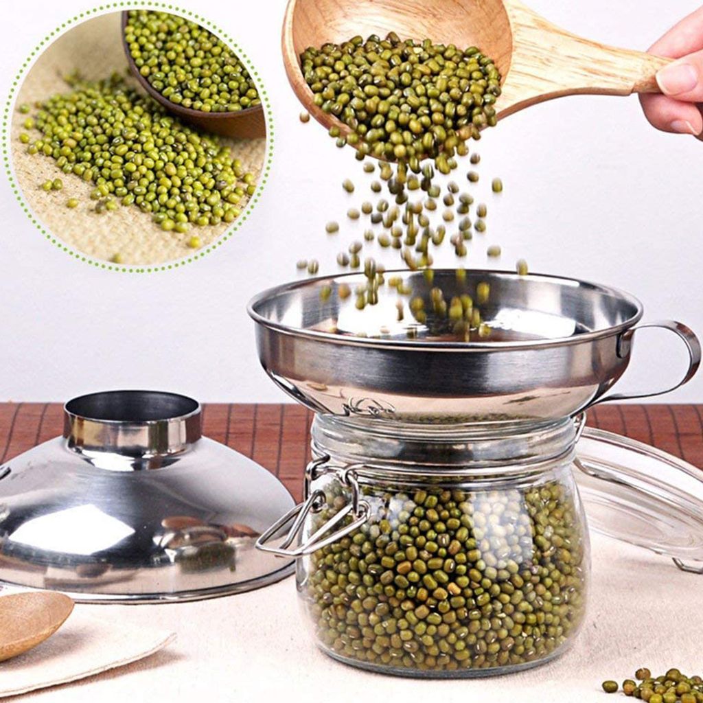 ASelected Edelstahl Trichter Set - 2-teilig Mit Sieb Für Marmelade & Küche