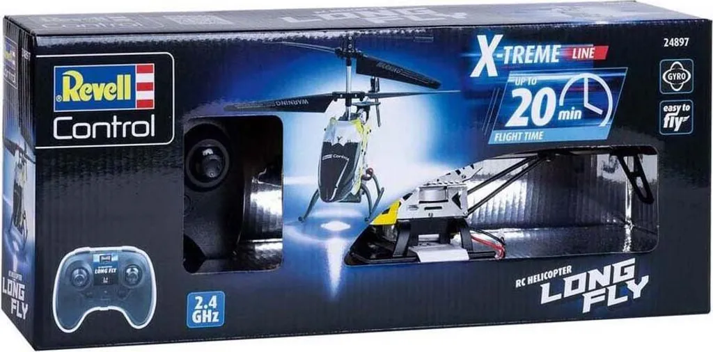 Hélicoptère Revell Long Fly X-TREME avec Batterie Longue Durée et Gyro