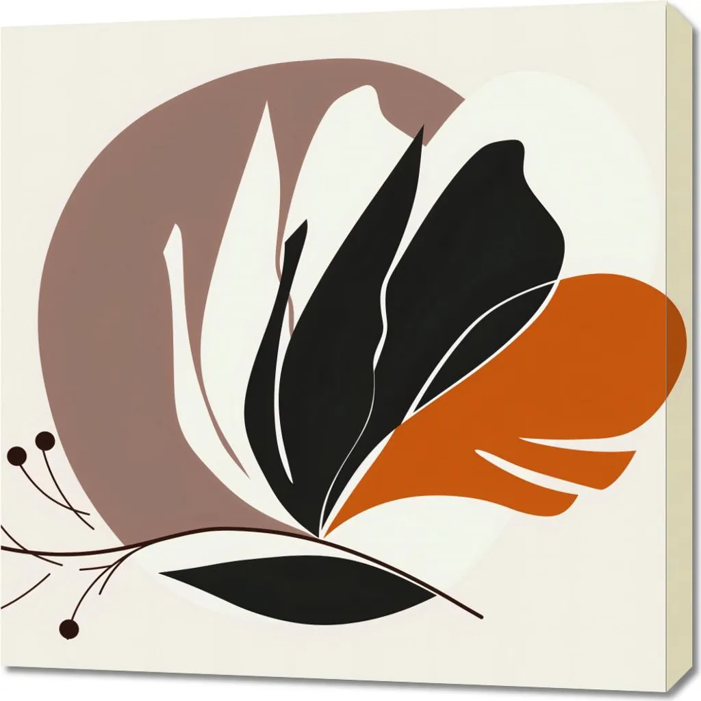 Quadro 70x70 cm Eleganza Vegetale - Arredo Botanico Moderno Made in Italy