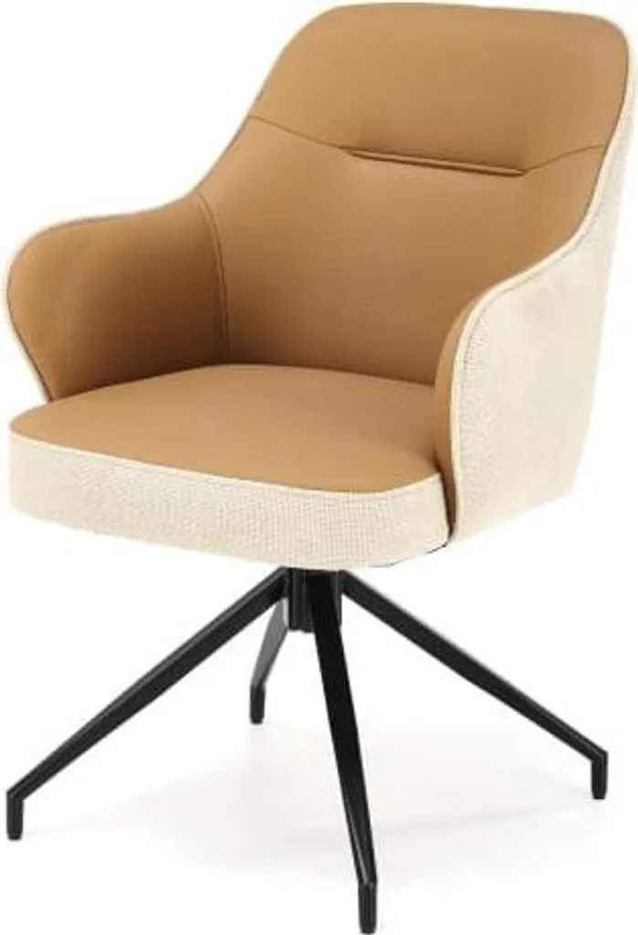 Chaise de salle à manger K554 marron beige : confort et style moderne