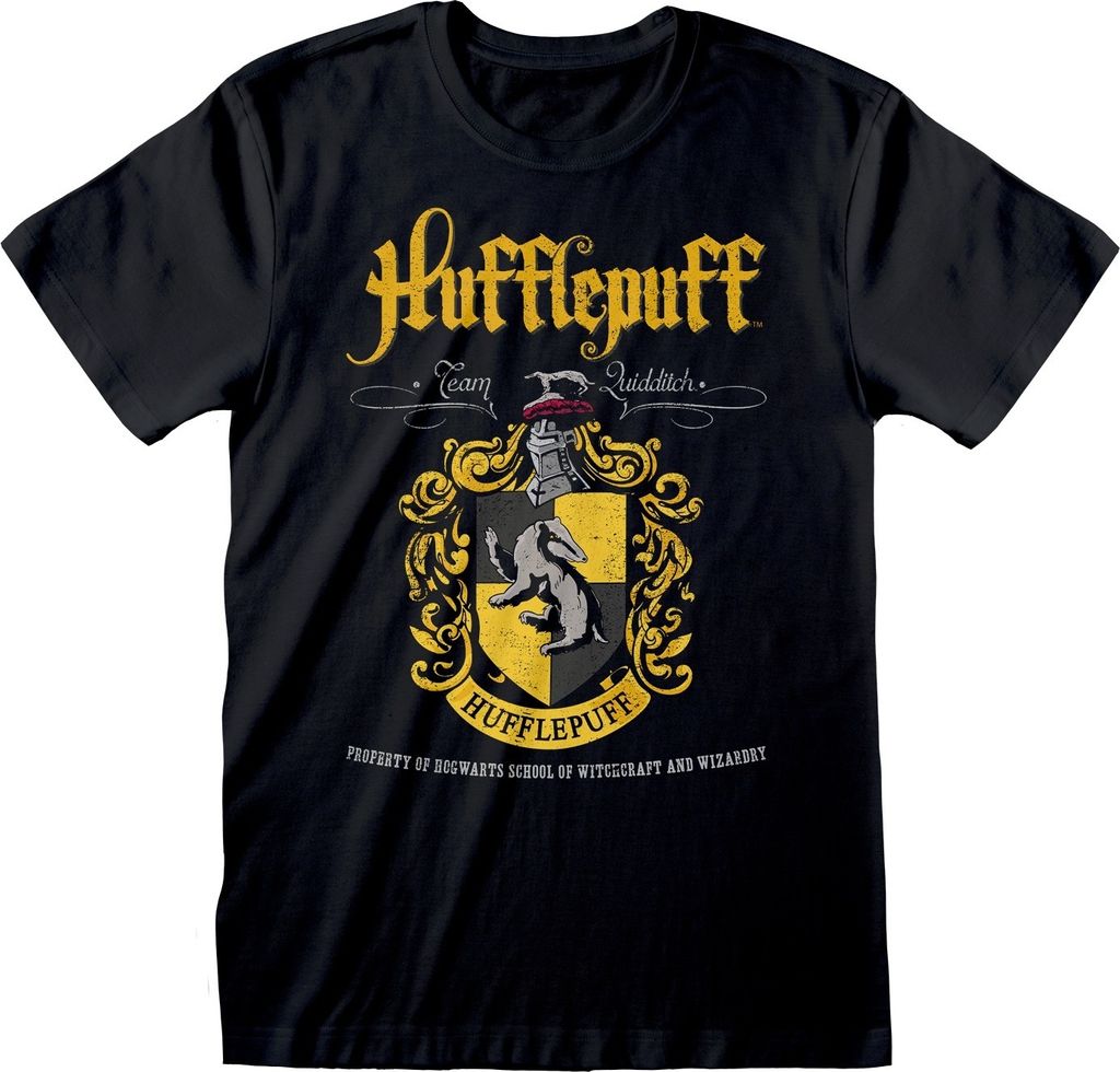 Harry Potter Tričko S Hufflepuff Black Crest Obrázek produktu 
