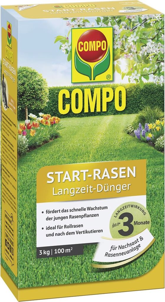 COMPO Start-Rasen Langzeit-Dünger für 100 m² - 3 kg Produktbild 