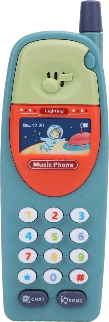 Telefono Giocattolo per Bambini Educativo Musicale Blu Chiaro - Offerta