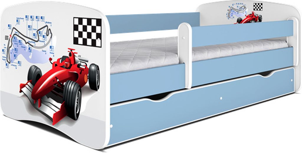 Bett babydreams weiß racing car mit Schublade ohne Matratze 160/80