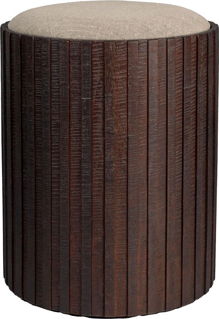Dutchbone Bay Pouf/ Sitzhocker mit Stauraum Organisch Rund Produktbild 