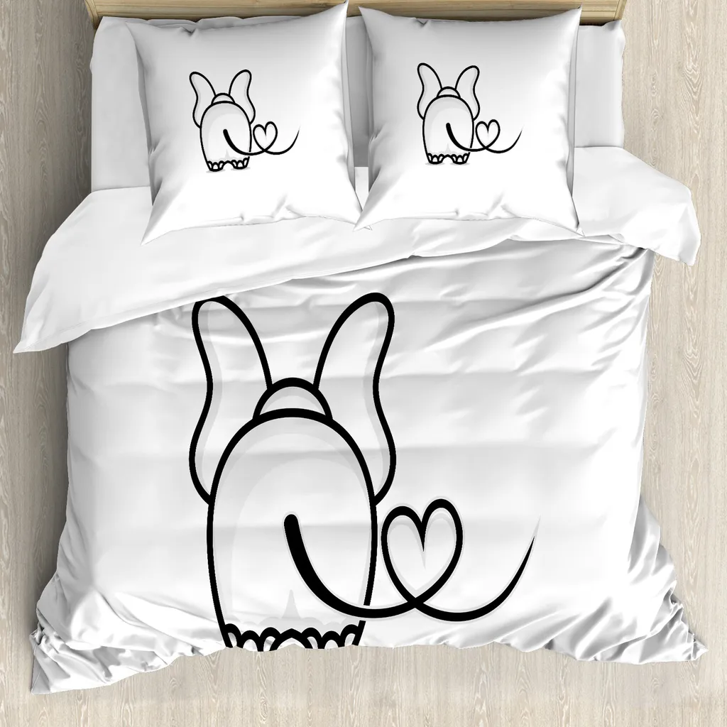 Housse de couette anti-acariens pour lit double et deux taies