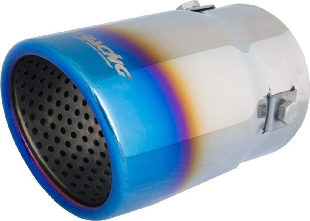 Simoni Racing TRX/21B Auspuffblende Endrohr Blende Ø76mm 128mm Rund Gerade Edelstahl
