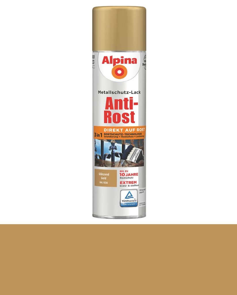 Alpina Spray 400 ml Anti-Rost Metallschutz-Lack, 3in1, RAL Produktbild 